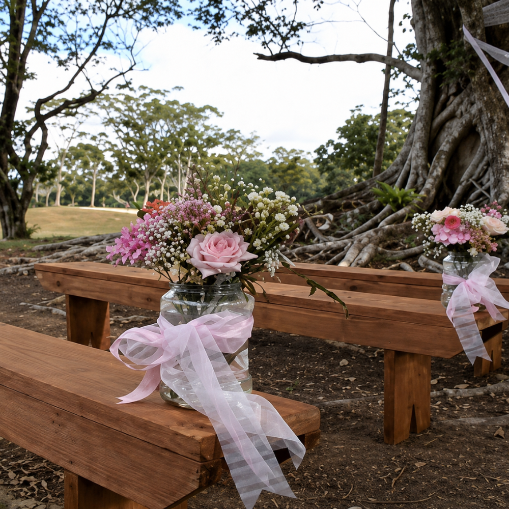 Rustic Timber Bench